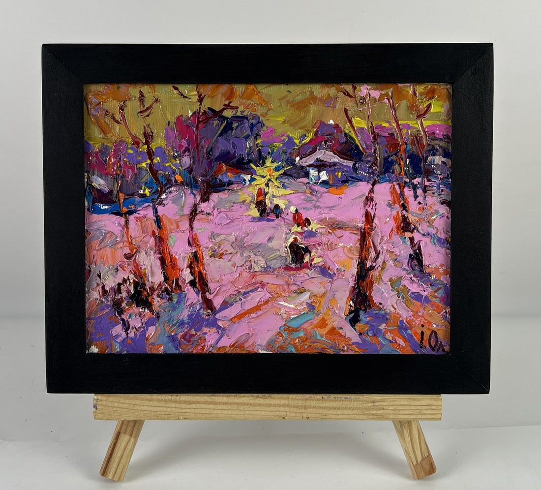 Oil painting Frosty Evening in Winter Oleksiy Ivanyuk: Title: Oil painting Frosty Evening in Winter Oleksiy Ivanyuk Description: NoAAA6654*** ABOUT THIS PAINTING **** TITLE: "Frosty Evening in Winter"* ARTISTS: Oleksiy Ivanyuk* SIZE: 15x20 cm/5.90x7.87 in