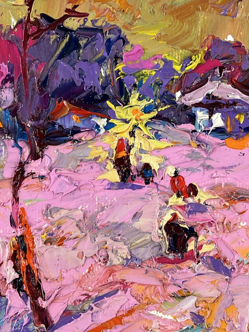 Oil painting Frosty Evening in Winter Oleksiy Ivanyuk - 6