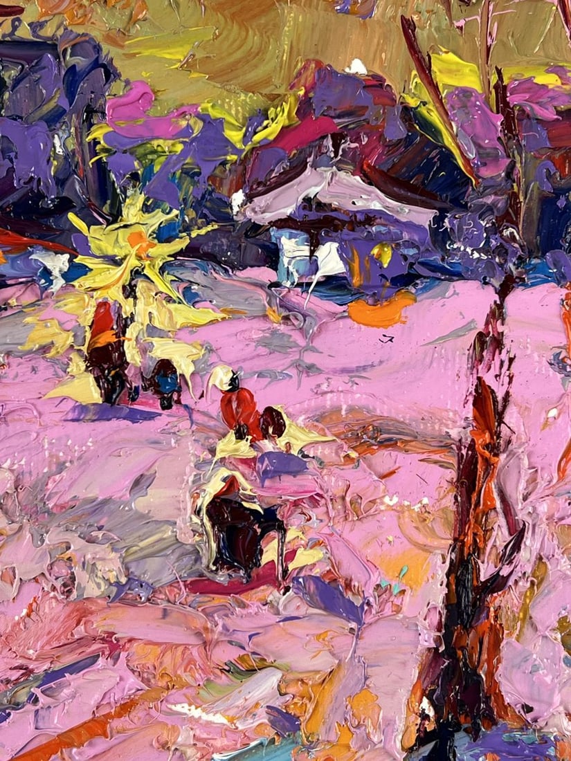 Oil painting Frosty Evening in Winter Oleksiy Ivanyuk - 8