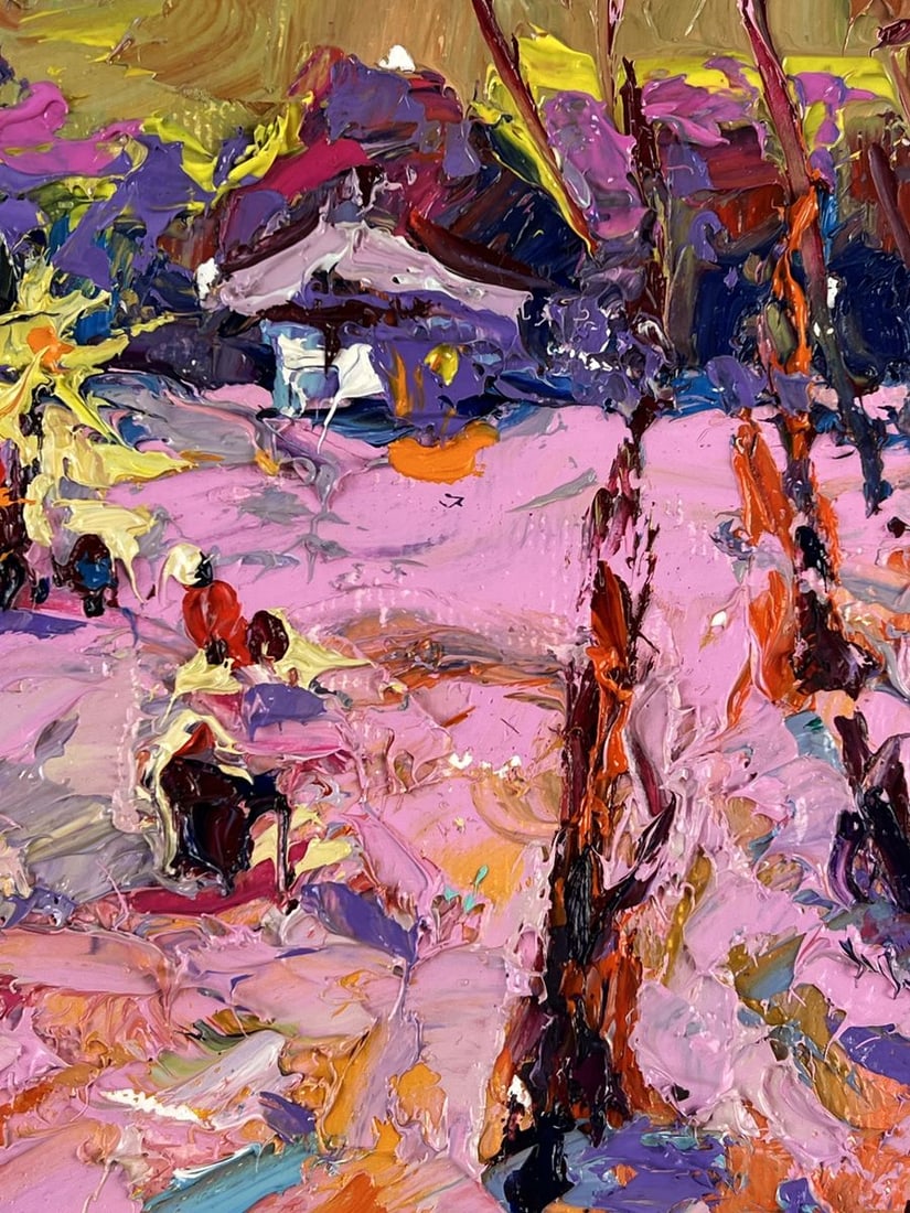 Oil painting Frosty Evening in Winter Oleksiy Ivanyuk - 9