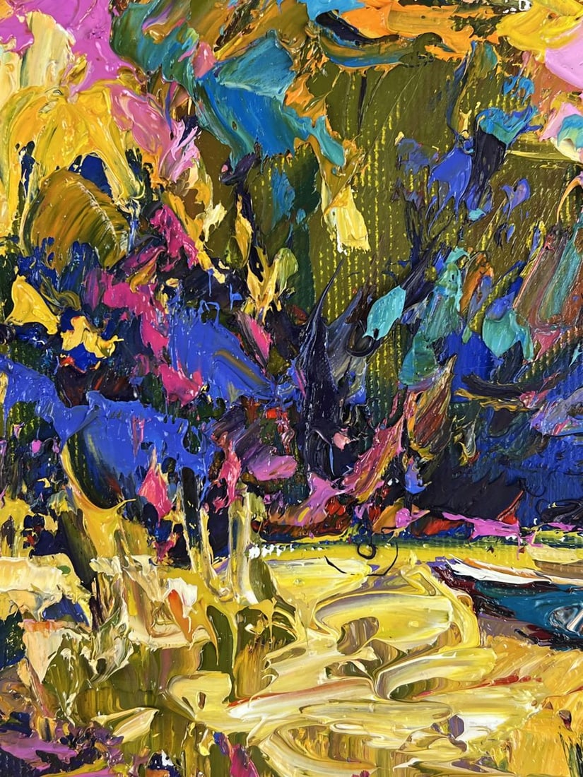 Oil painting A Quiet Backwater in Nature Oleksiy Ivanyuk - 8