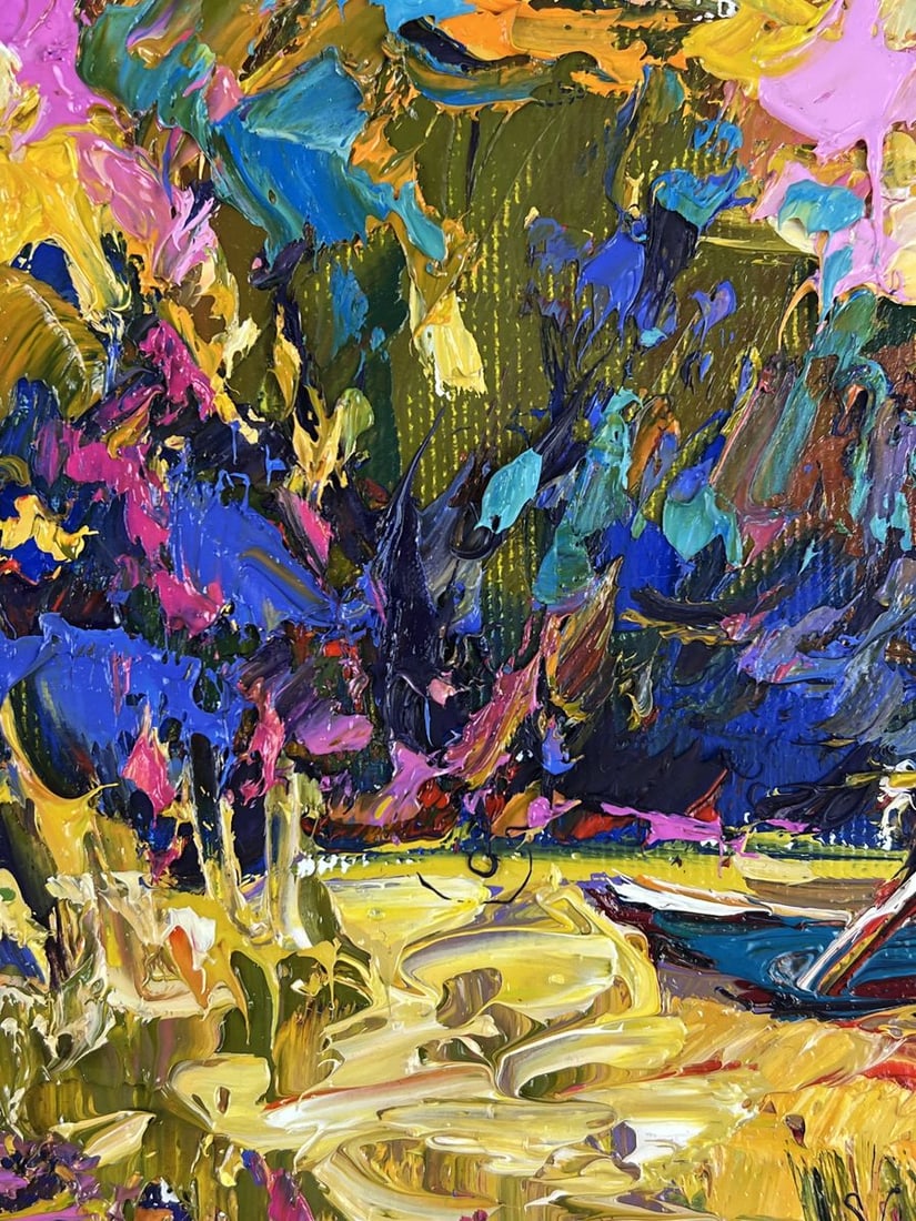Oil painting A Quiet Backwater in Nature Oleksiy Ivanyuk - 9