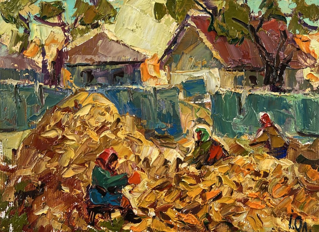 Oil painting Next to the Yard in the Village Oleksiy Ivanyuk - 3