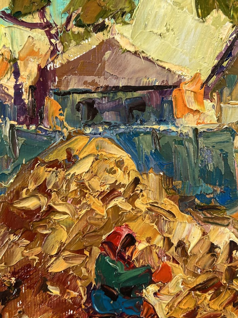 Oil painting Next to the Yard in the Village Oleksiy Ivanyuk - 4