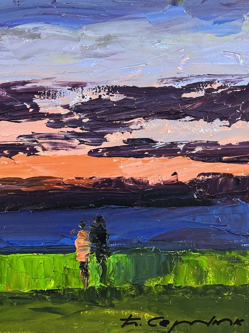 Oil painting Wide River at Sunset Boris Serdyuk - 10