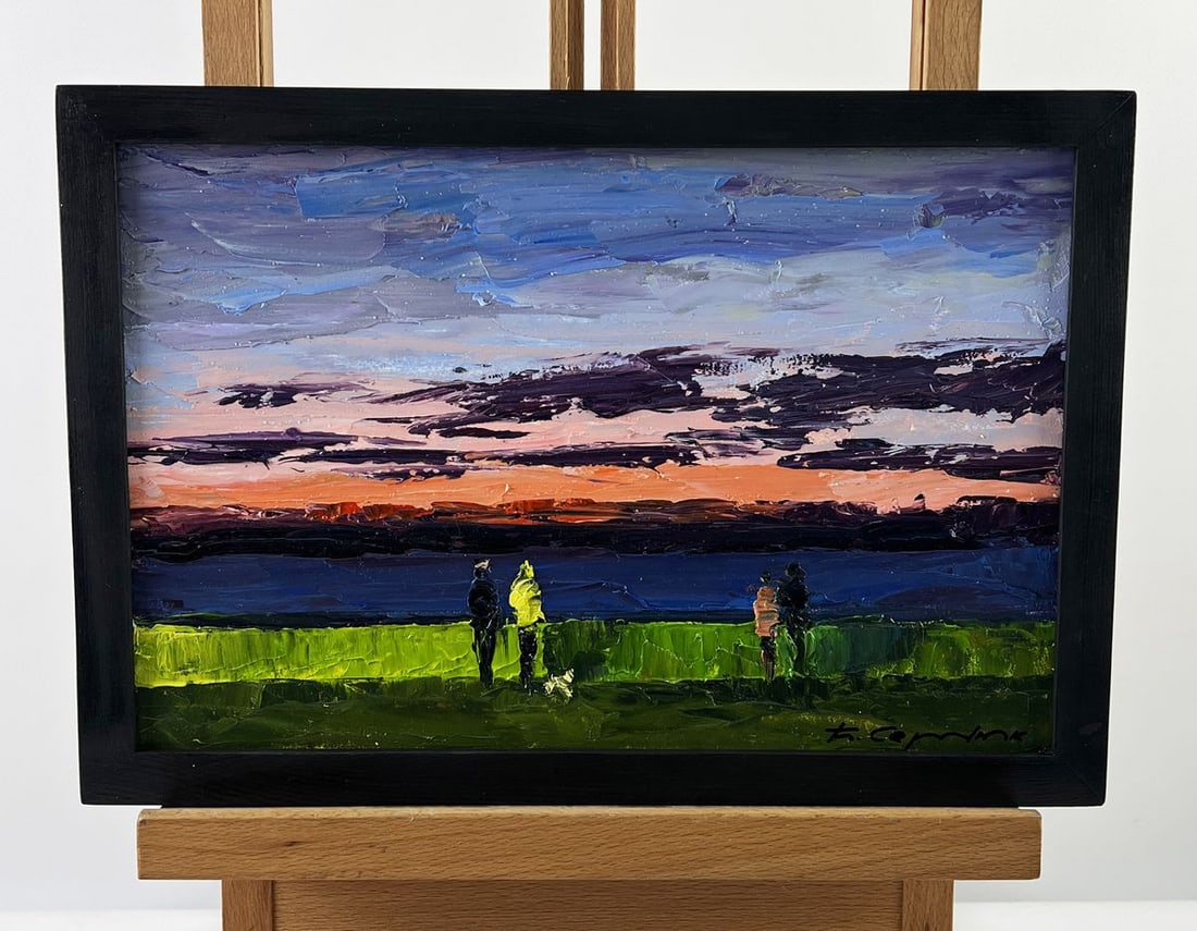 Oil painting Wide River at Sunset Boris Serdyuk (1 of 11)