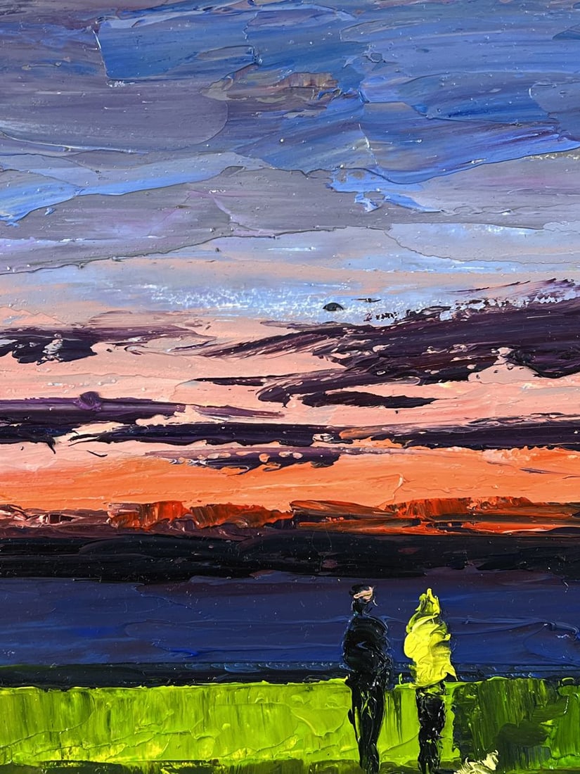 Oil painting Wide River at Sunset Boris Serdyuk - 4