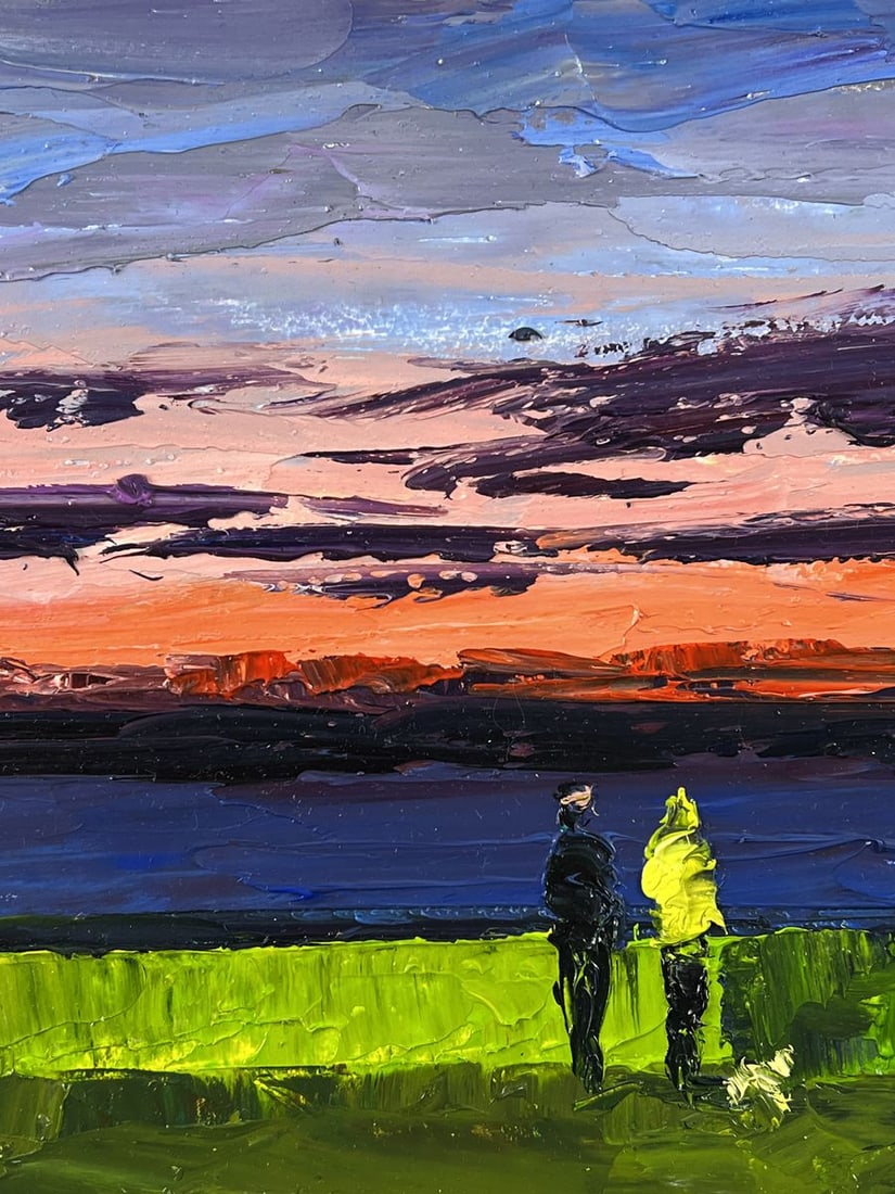 Oil painting Wide River at Sunset Boris Serdyuk - 5