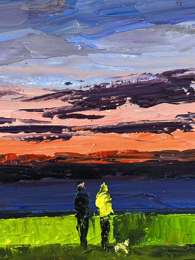 Oil painting Wide River at Sunset Boris Serdyuk - 6