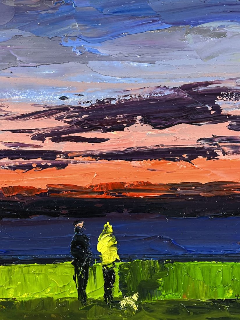 Oil painting Wide River at Sunset Boris Serdyuk - 7