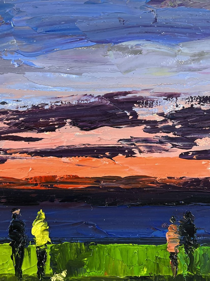 Oil painting Wide River at Sunset Boris Serdyuk - 8