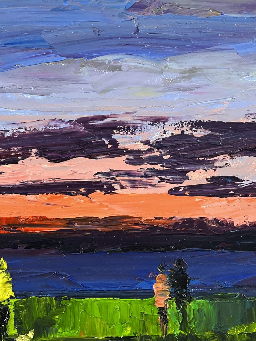 Oil painting Wide River at Sunset Boris Serdyuk - 9