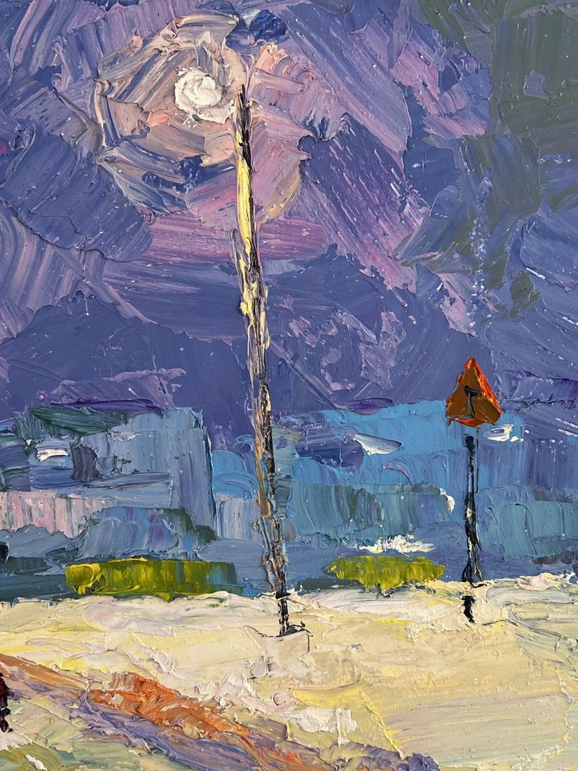 Oil painting Evening Walk in Winter Boris Serdyuk - 10