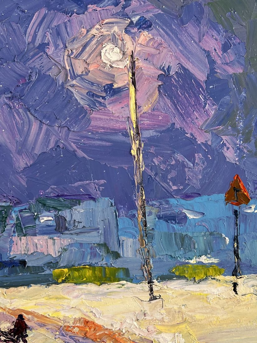 Oil painting Evening Walk in Winter Boris Serdyuk - 9