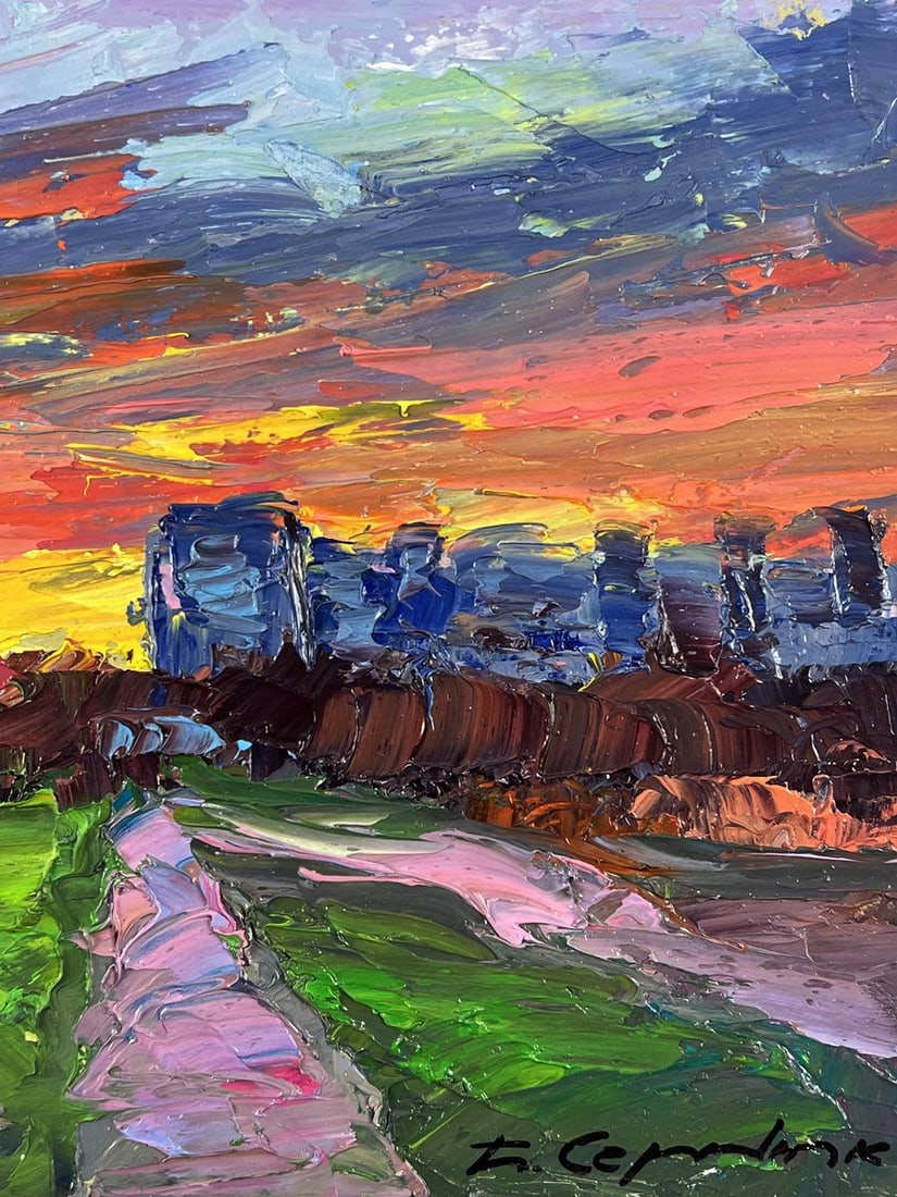 Oil painting Evening Descended Over the Road Boris Serdyuk - 10