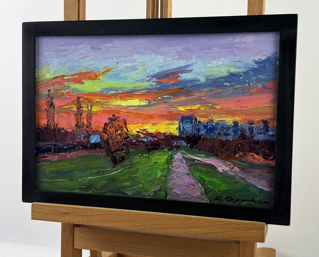 Oil painting Evening Descended Over the Road Boris Serdyuk - 2