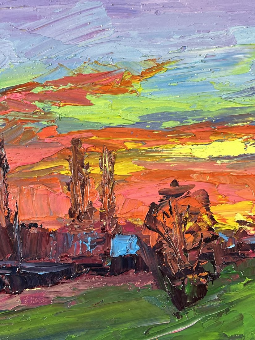 Oil painting Evening Descended Over the Road Boris Serdyuk - 4