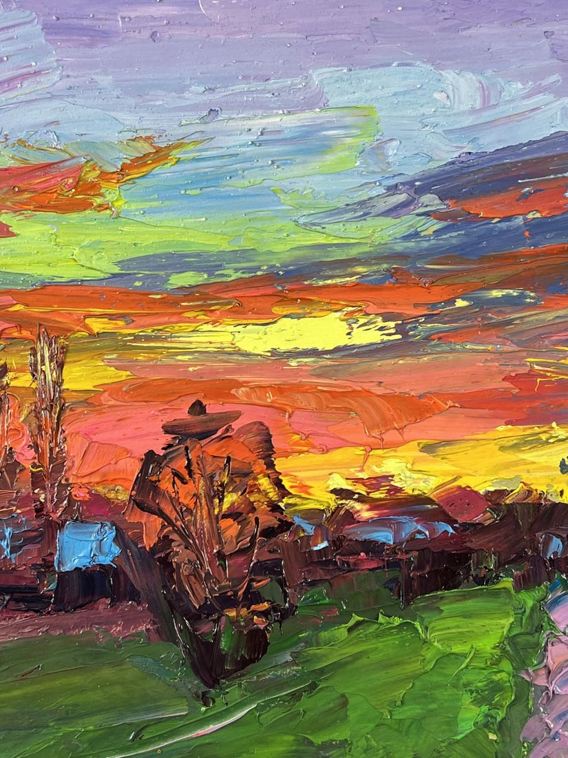 Oil painting Evening Descended Over the Road Boris Serdyuk - 6