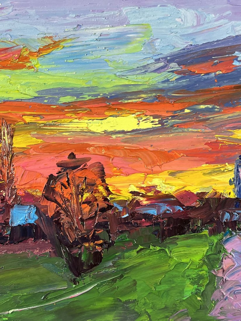 Oil painting Evening Descended Over the Road Boris Serdyuk - 7