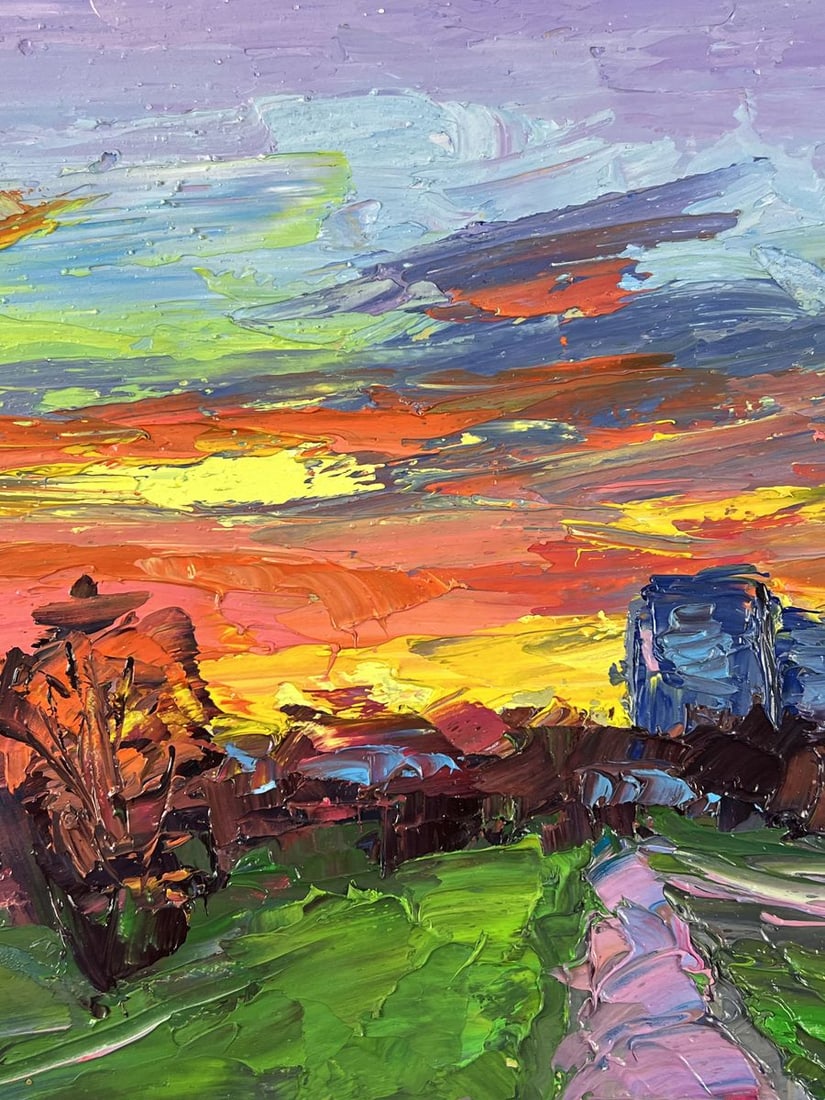 Oil painting Evening Descended Over the Road Boris Serdyuk - 8