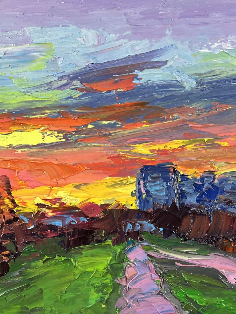 Oil painting Evening Descended Over the Road Boris Serdyuk - 9
