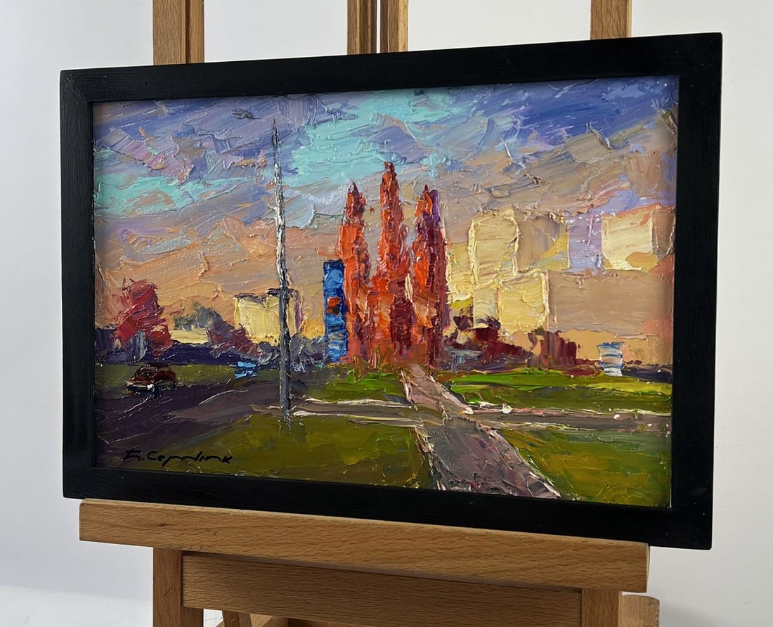 Oil painting October in the City Boris Serdyuk - 2
