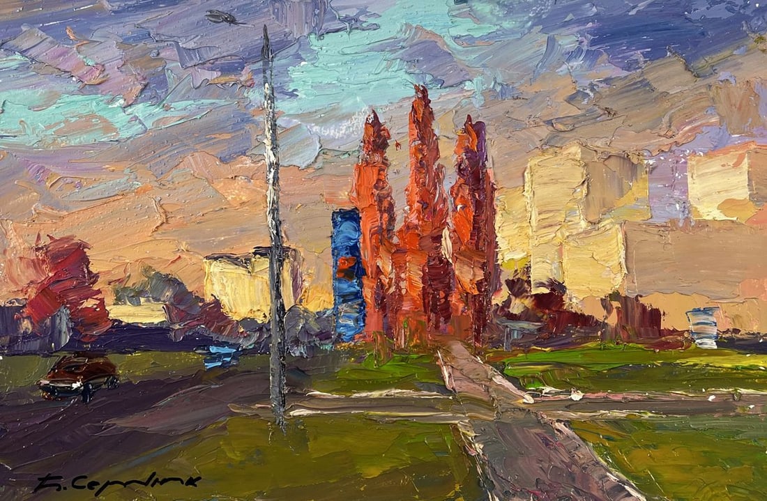 Oil painting October in the City Boris Serdyuk - 3