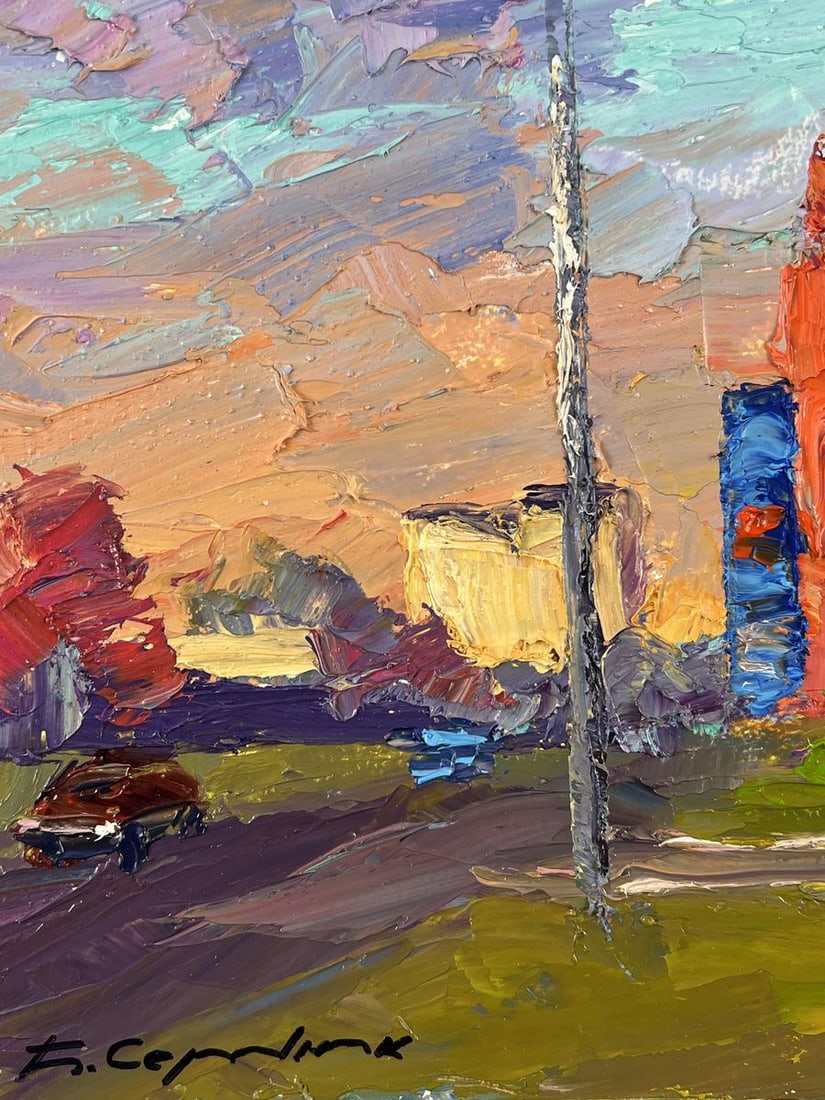 Oil painting October in the City Boris Serdyuk - 5