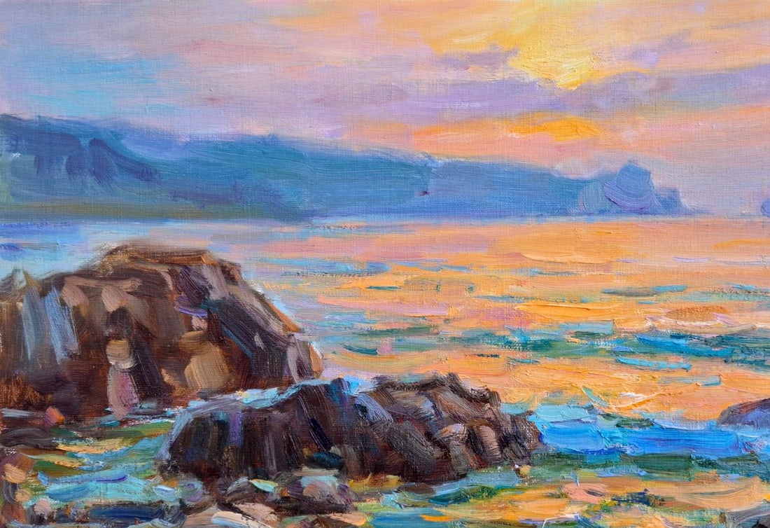 Oil painting Evening By The Sea Vyacheslav Pereta - 2