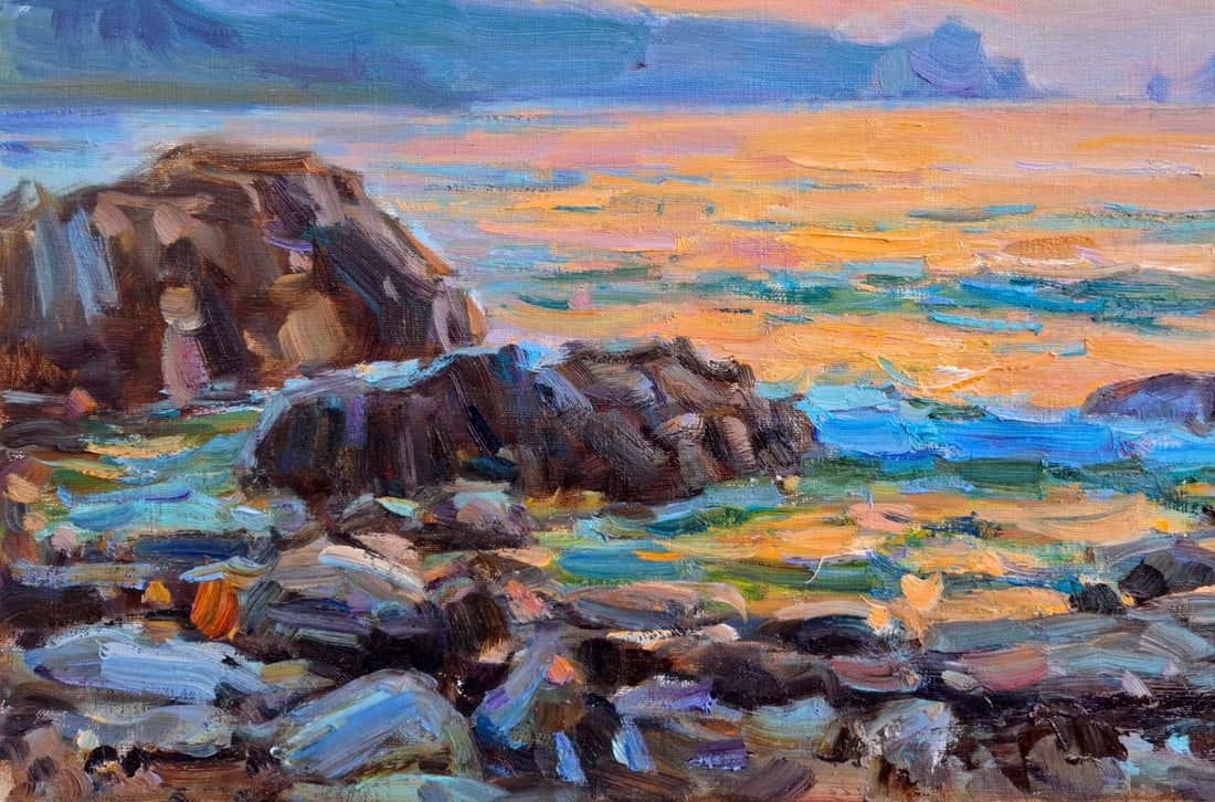 Oil painting Evening By The Sea Vyacheslav Pereta - 4