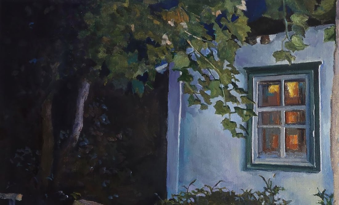 Oil painting Echo of my village Anatoly Varvarov - 4