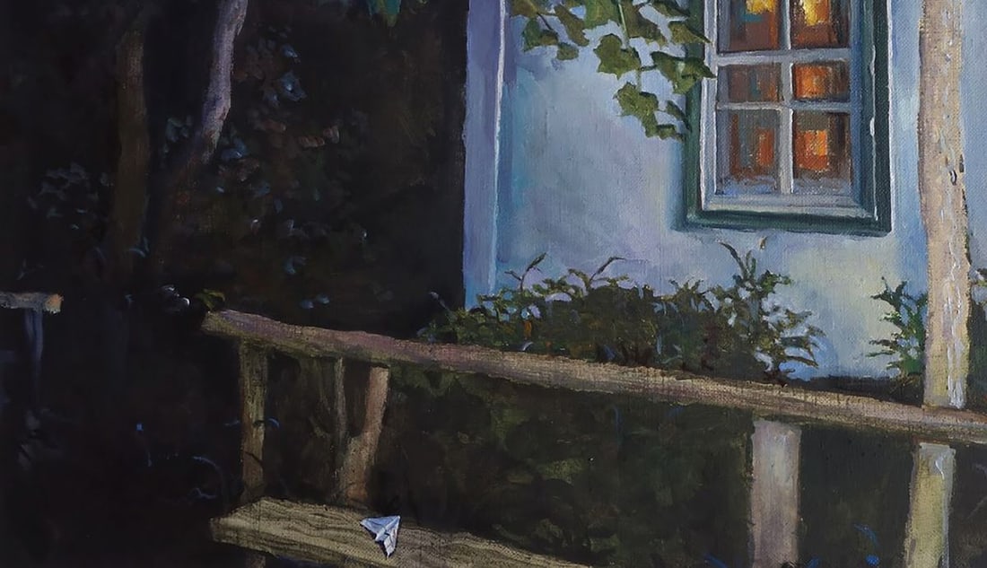 Oil painting Echo of my village Anatoly Varvarov - 6