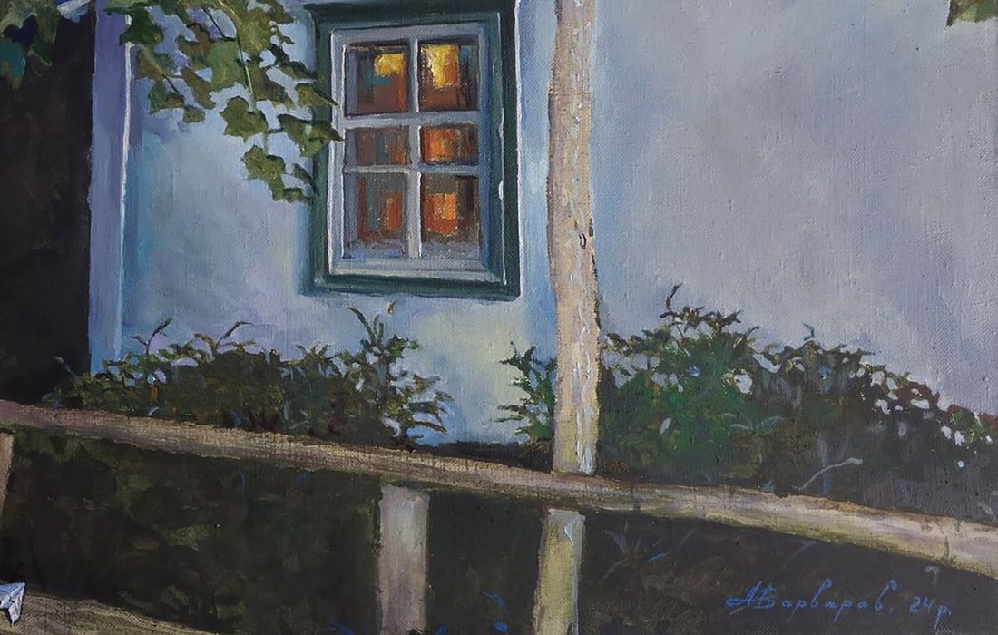 Oil painting Echo of my village Anatoly Varvarov - 7