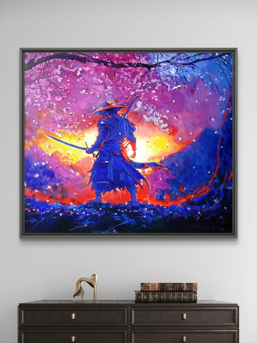 Oil painting Samurai Spring Anatoly Varvarov - 2