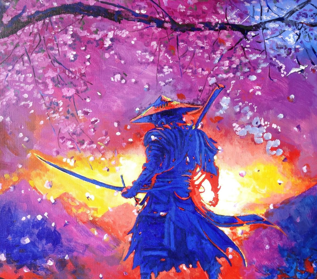 Oil painting Samurai Spring Anatoly Varvarov - 4