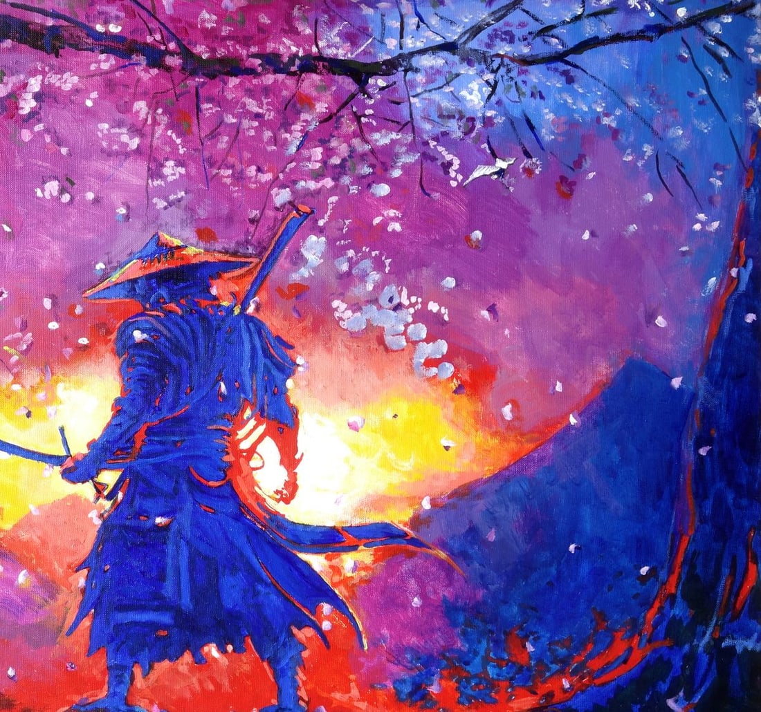 Oil painting Samurai Spring Anatoly Varvarov - 5
