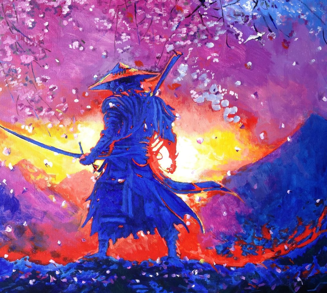 Oil painting Samurai Spring Anatoly Varvarov - 7