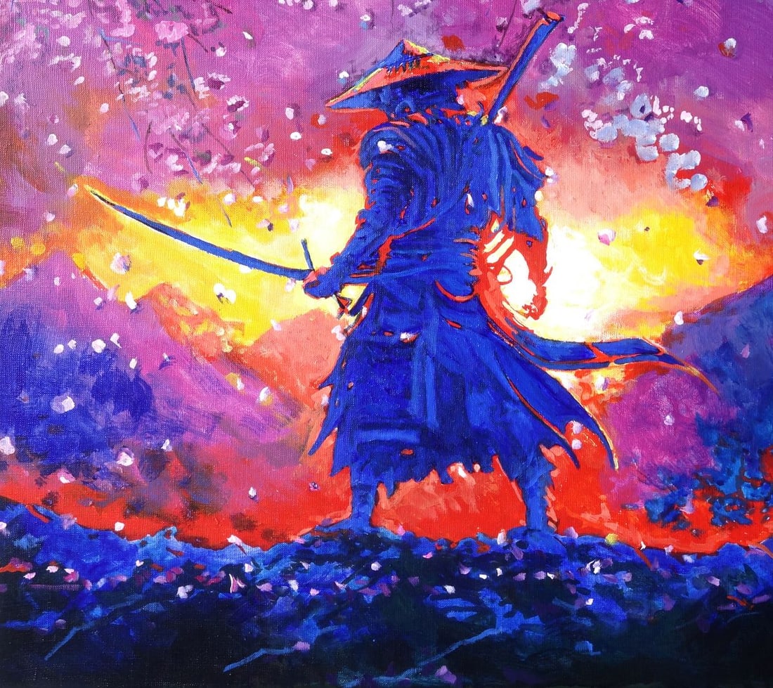 Oil painting Samurai Spring Anatoly Varvarov - 9