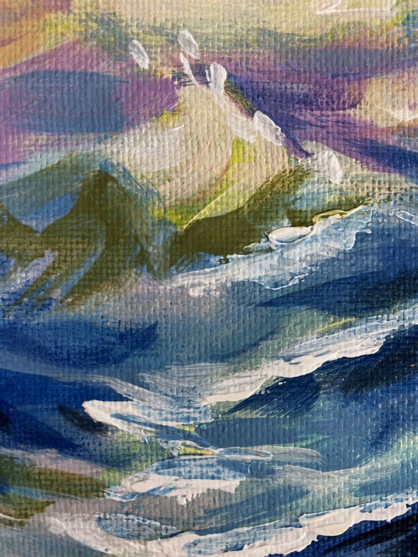 Acrylic painting Sunset behind the clouds Mykhailo Patskan - 6