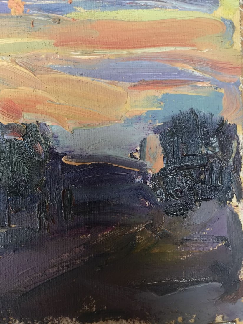 Oil painting Evening park Peter Tovpev - 10