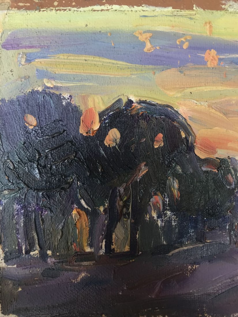 Oil painting Evening park Peter Tovpev - 4
