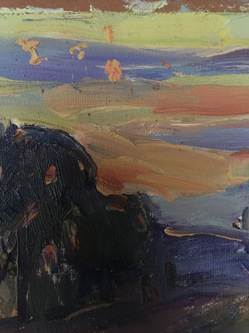 Oil painting Evening park Peter Tovpev - 6
