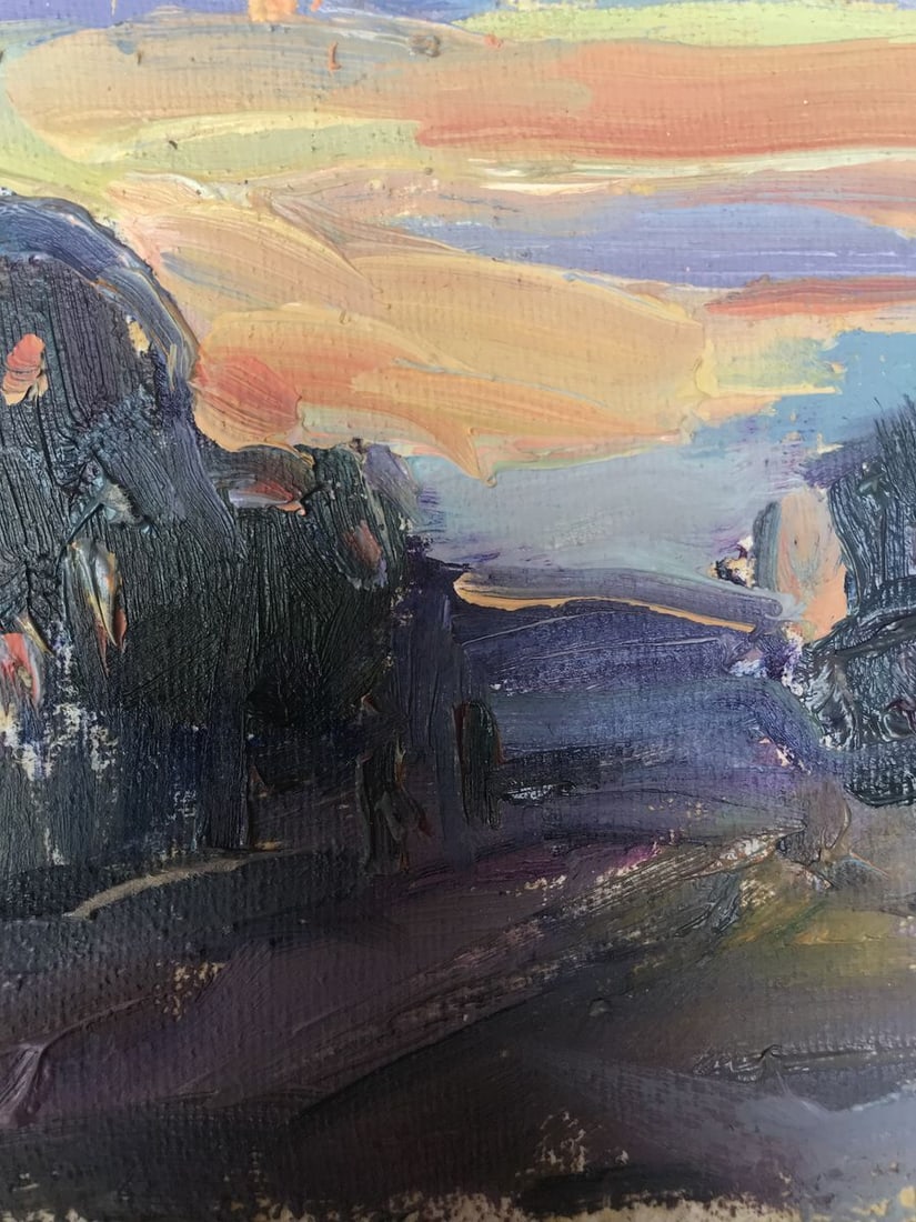 Oil painting Evening park Peter Tovpev - 7