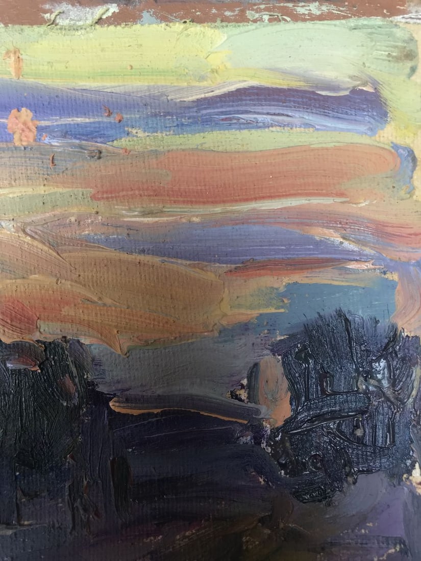 Oil painting Evening park Peter Tovpev - 8