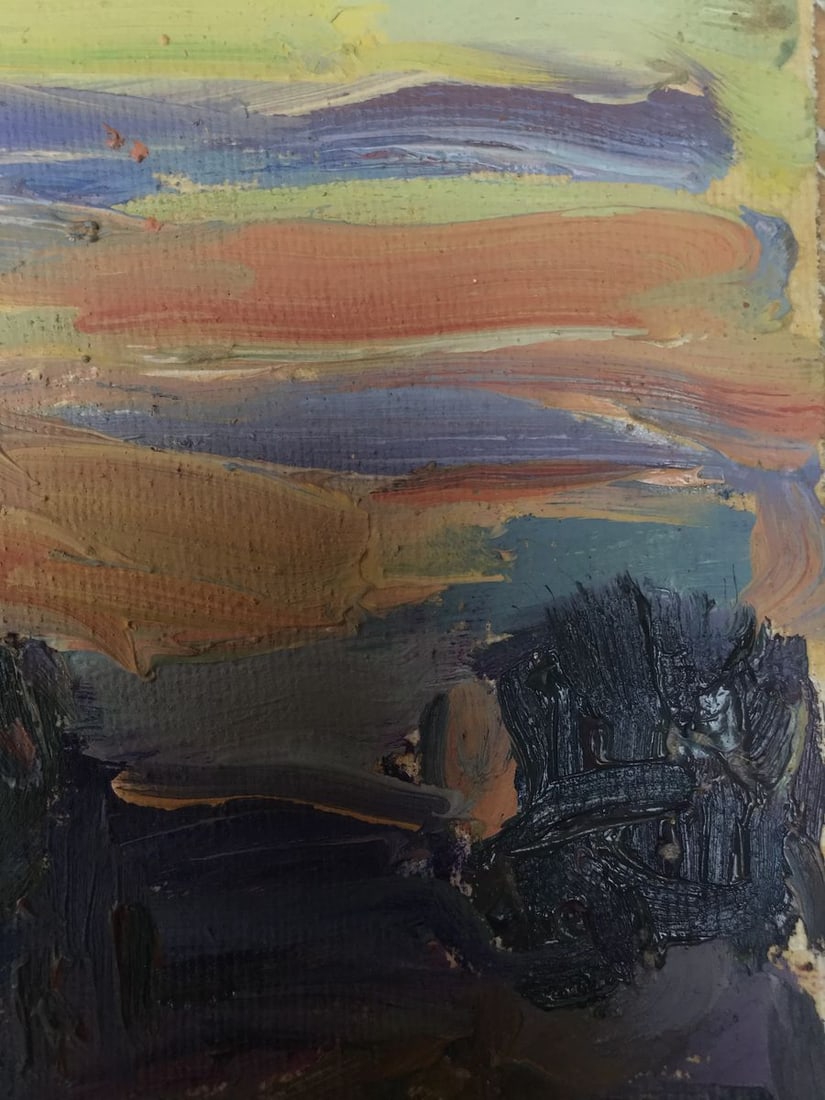 Oil painting Evening park Peter Tovpev - 9