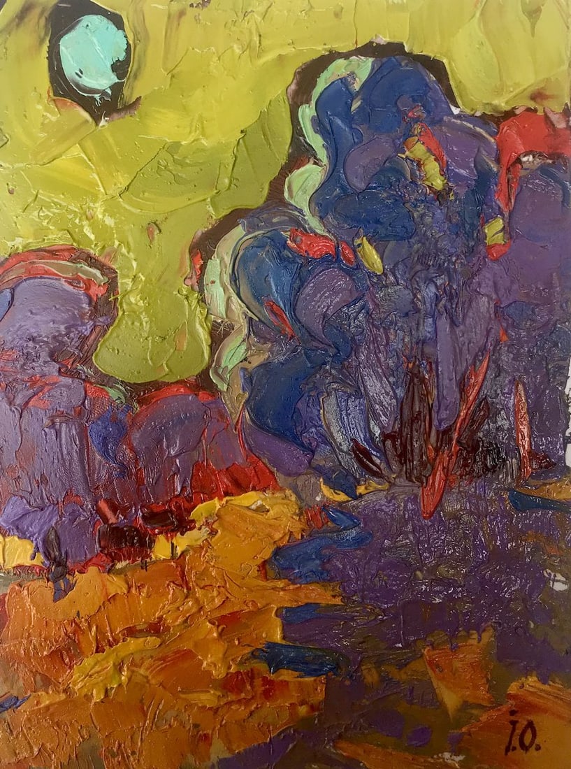 Oil painting A warm autumn evening Kalenyuk Alex: Title: Oil painting A warm autumn evening Kalenyuk Alex Description: NoAAA2812 "Warm Autumn Evening" is a mesmerizing oil painting that transports viewers to a serene autumn landscape. The artist skil