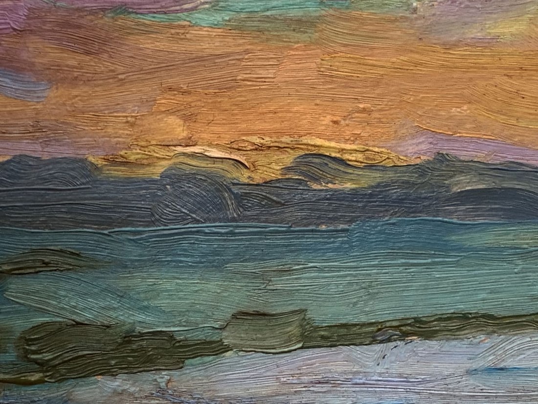 Oil painting Where the sky meets the earth Unknown artist - 6