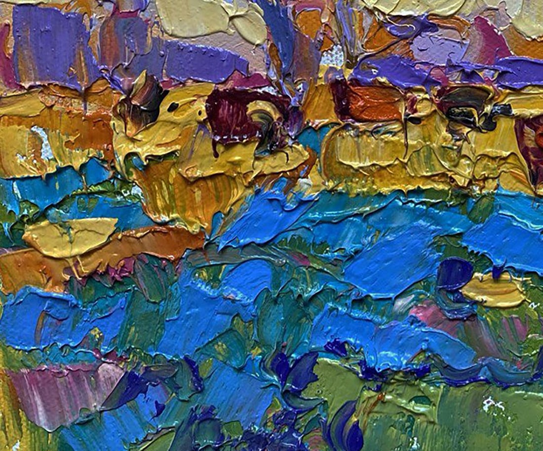 Oil painting Yellow sunset in the field Oleksiy Ivanyuk - 5