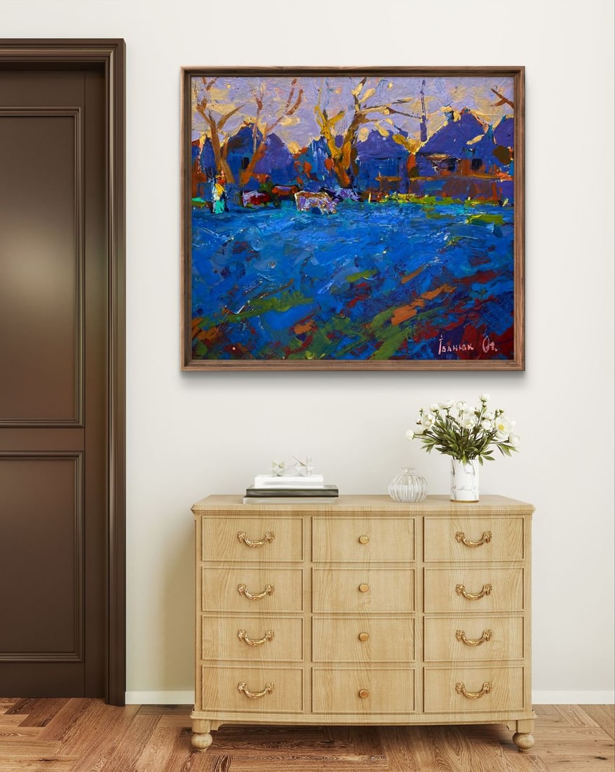 Oil painting Grazing cattle in the evening Oleksiy Ivanyuk - 2