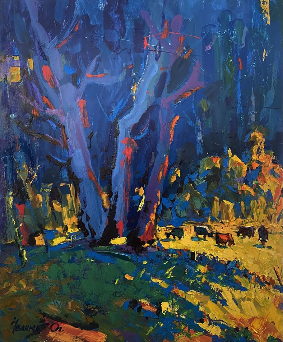 Oil painting In the shade of the sedges Oleksiy Ivanyuk: Title: Oil painting In the shade of the sedges Oleksiy Ivanyuk Description: NoKalen 1625The oil painting on Canvas titled "In the Shade of the Sedges" immerses the viewer into a moment suspended betwe